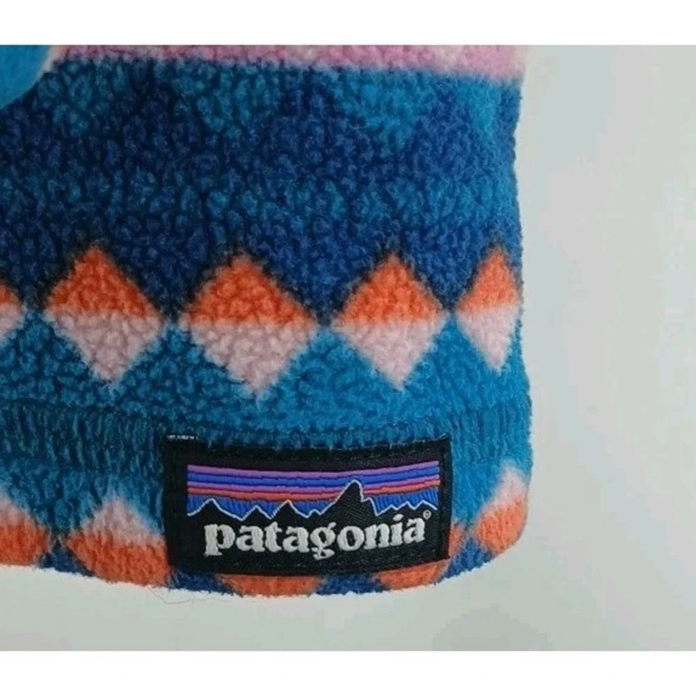 Patagonia Girls Multi-color Aztec Pullover Fleece Sweater 3T